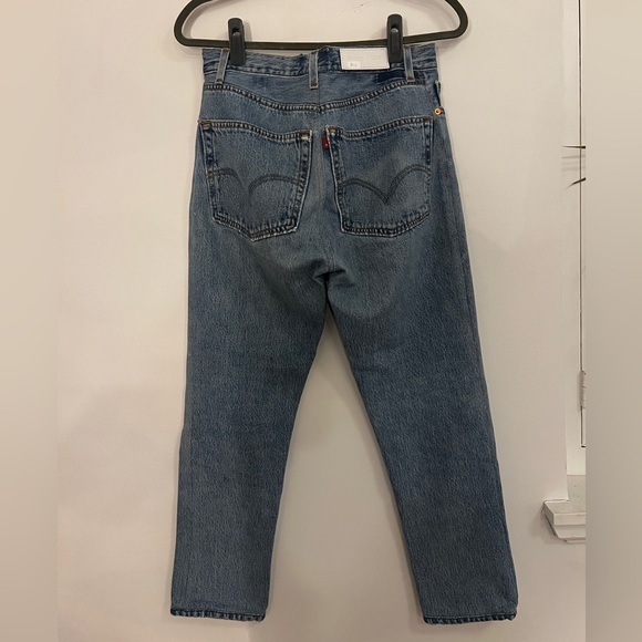 Re/Done Levi’s straight cut jeans medium wash size 28 - Picture 3 of 3